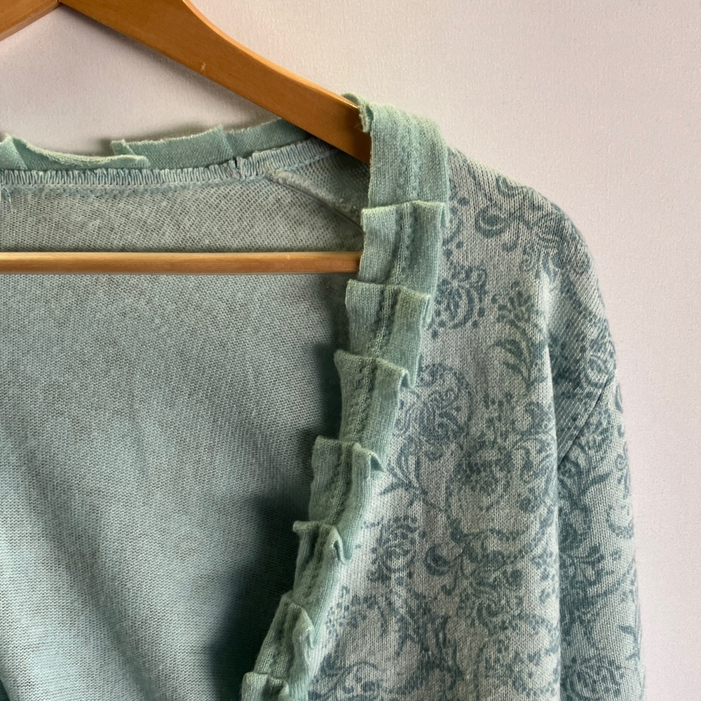 Echo Mint Green Patterned Cardigan - image 2